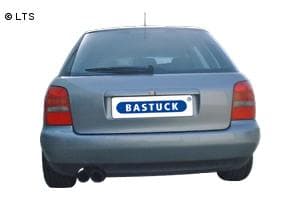 Audi A4 Typ B5 inkl. Avant 1.6l 1.8l 2.4l 2.6l 2.8l u. Diesel - Frontantrieb BASTUCK Racing Komplettanlage ab Kat. 2 x 76mm (AnschlussØ 63mm)