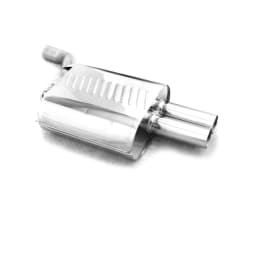 EISENMANN Sportauspuff BMW E39 535i 540i Limousine mit M-Technik Heckschürze 2x76mm gerade poliert - Bild 4