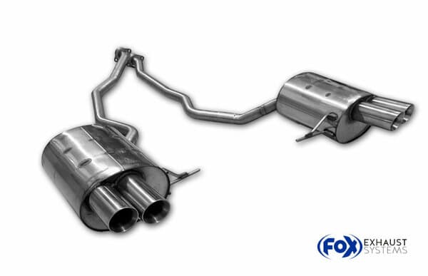FOX Duplex Racinganlage ab Kat. BMW X5 E53 4.4l 320PS rechts links je 2x80mm