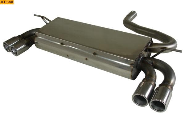FOX Duplex Sportauspuff MINI Cooper One R50 1.6l Bj. 01-06 je 2x76mm Absorber