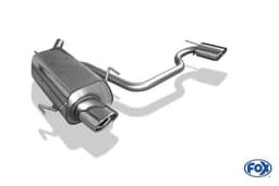 FOX Sportauspuff Duplex Endschalldämpfer Edelstahl Opel Tigra Twin Top ab Bj. 04 1.4l 1.8l 1.3l CDTI - rechts links je 115x85mm oval eingerollt abgeschrägt mit Absorber - Bild 4