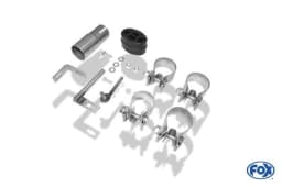 FOX Sportauspuff Duplex Endschalldämpfer Edelstahl Opel Tigra Twin Top ab Bj. 04 1.4l 1.8l 1.3l CDTI - rechts links je 115x85mm oval eingerollt abgeschrägt mit Absorber - Bild 5