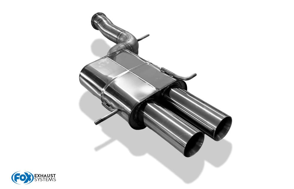 FOX Sportauspuff Endschalldämpfer 90mm Audi RS4 B5 2.7l 2x90mm Absorber