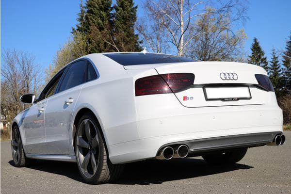 Fox Sportauspuff Endschalldämpfer für Audi S8 Typ 4H re/li zweiflutig 2x100mm Typ 16