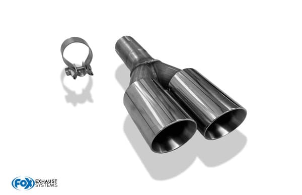 FOX Sportauspuff Racinganlage ab Kat. Audi A2 1.4l 36l Tank 2x76mm