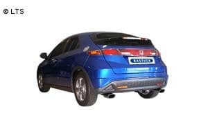 Honda Civic FK (5-Türer) ab Bj. 06 1.3l BASTUCK Duplex Sportauspuff rechts links je 135x75mm flachoval (AnschlussØ 63mm)