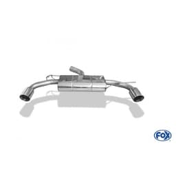 Racinganlage ab Kat VW Golf 7 2.0l GTI ab Bj. 12 rechts links je 1x100mm mit Absorber - Bild 2