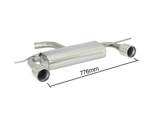 Ragazzon Duplex Sportauspuff VW Scirocco Mk3 Typ 13 2.0l TFSI rechts links je 1x102mm