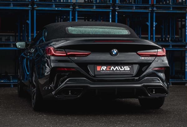 REMUS Duplex Klappen Sportauspuff BMW M850iX G15 Coupe G14 Cabrio für originale Heckblenden