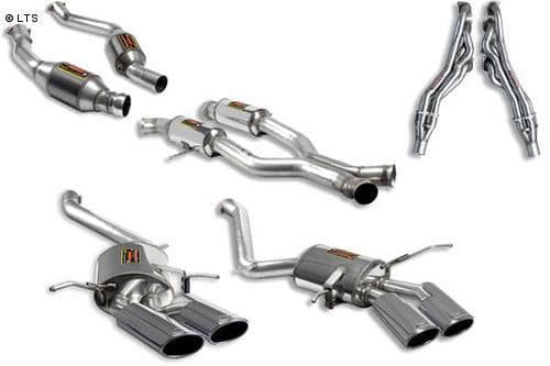 Supersprint Sportauspuff Komplettanlage rechts-links 2x 120x80 oval inkl. Fächerkrümmer und Kat. - Mercedes W164 ML63 AMG V8 ab 06