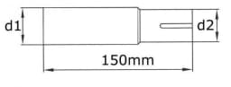 FOX Edelstahl Einzelmuffe Ø 57mm auf 55mm Rohradapter Auspuff Reduzierstück für Auspuffanbau - Bild 3
